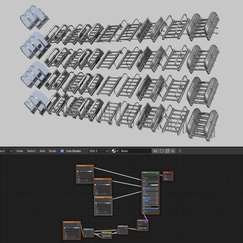 Modular Sci-Fi Stairs (Basic Version) preview image 1